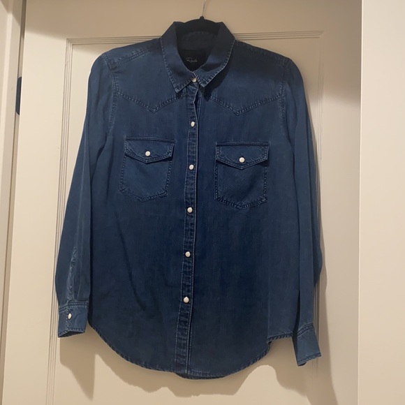 Never worn! Rails Remi Western Inspired Denim Shirt Size S - Picture 5 of 6